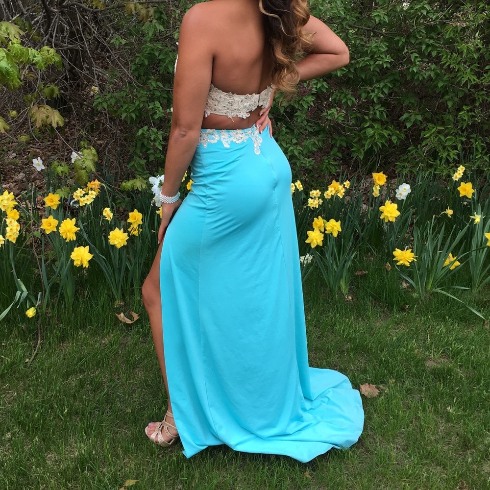 Turquoise prom dress